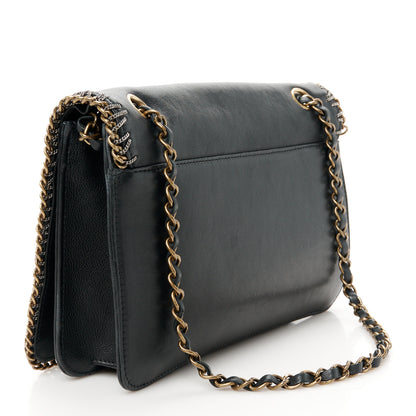 Chanel Calfskin Chain CC Byzance Flap Black 3 of 10