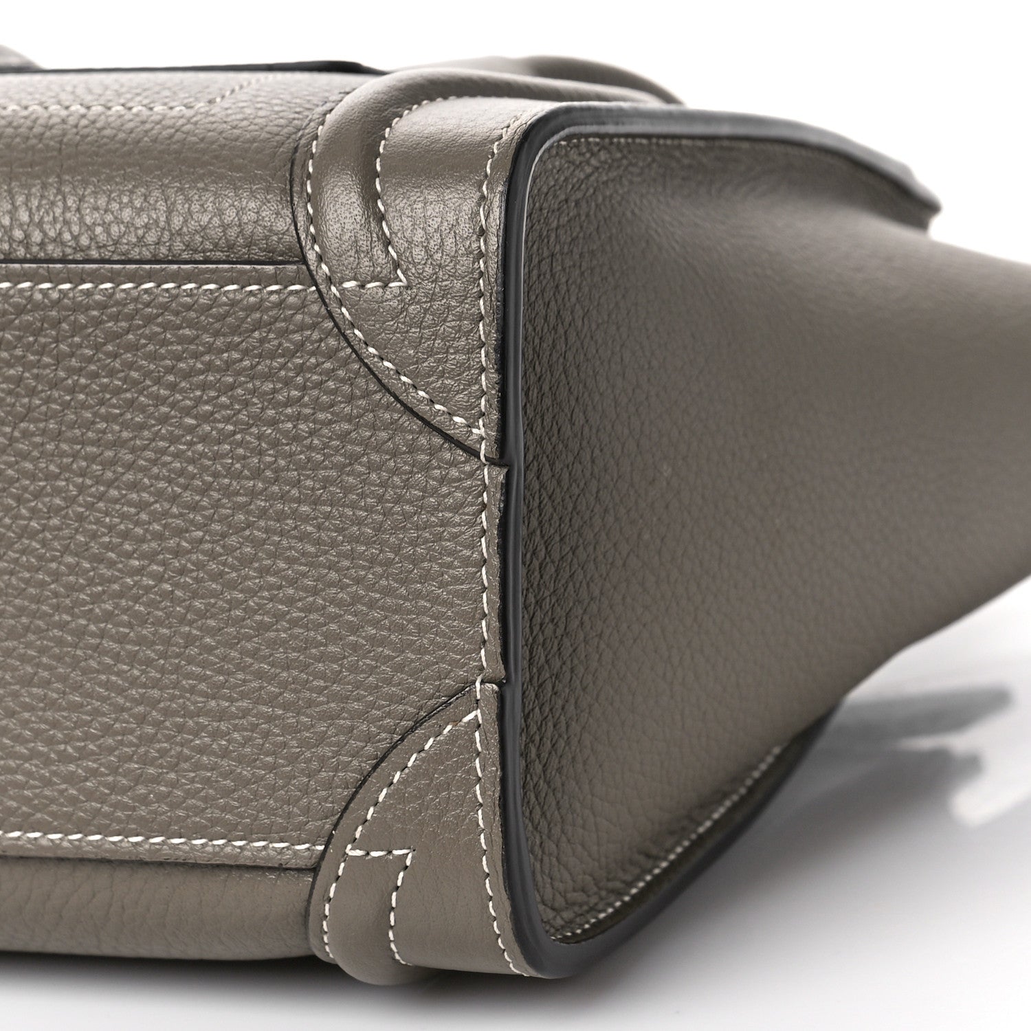 Celine Drummed Calfskin Nano Luggage Souris 8 of 8