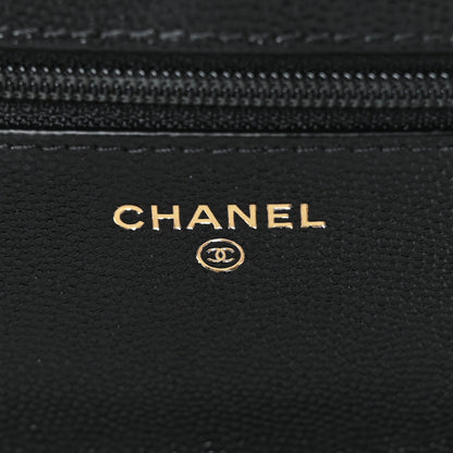 Chanel Caviar Quilted Golden Class Wallet On Chain WOC Black 6 of 10