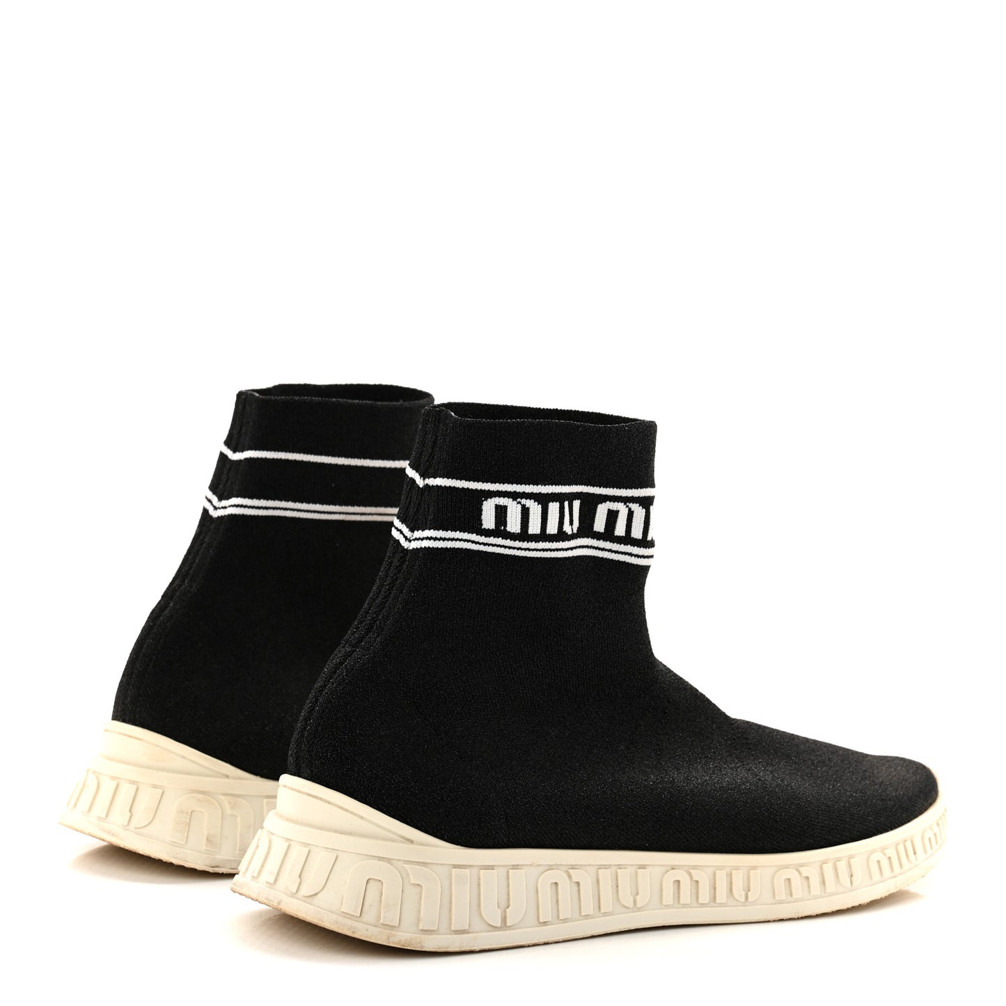 Technical Fabric Womens Sock Sneakers 40 Black