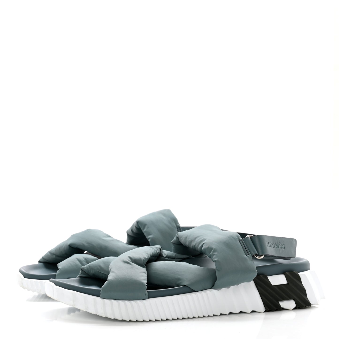 Parachute Fabric Calfskin Womens Electric Sandals 40 Bleu Bleu Pinede