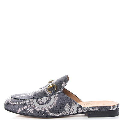 Gucci Jacquard Floral Womens Princetown Slippers 34 Multicolor 1 of 9