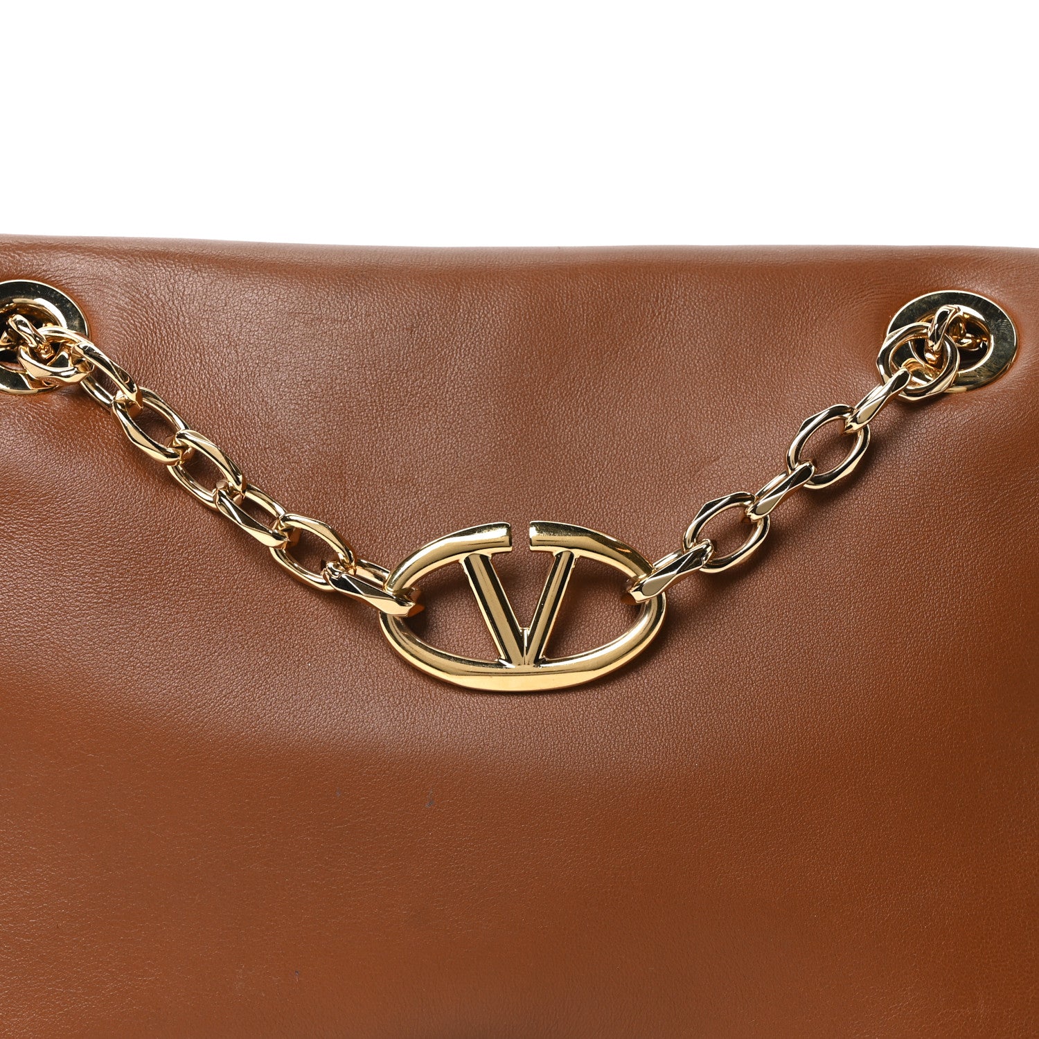 Valentino Garavani Nappa Vlogo Chain Bag Tobacco 7 of 9