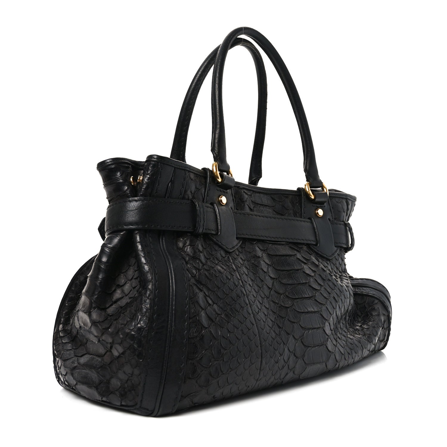 Gucci Snakeskin Medium GG Running Tote Black 3 of 11