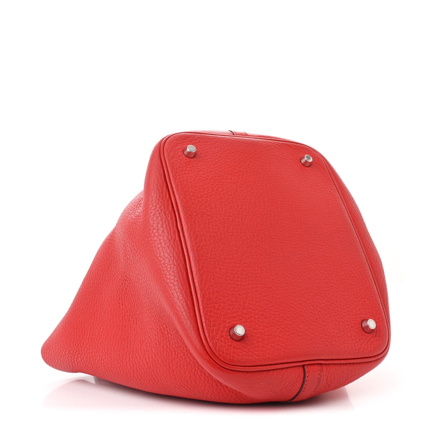 Taurillon Clemence Picotin Lock 22 MM Rouge Casaque