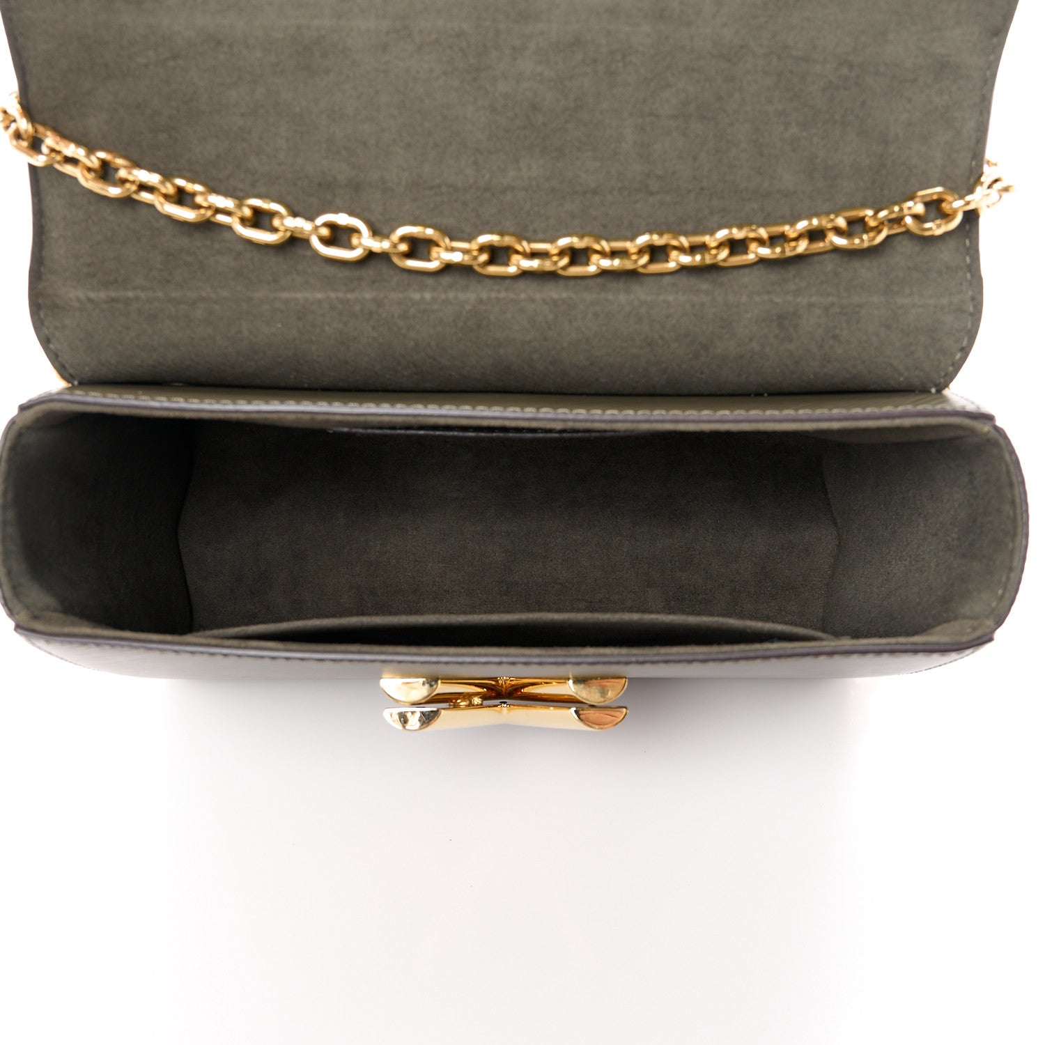 Louis Vuitton Epi Twist Shoulder Bag MM Kaki Creme 6 of 12