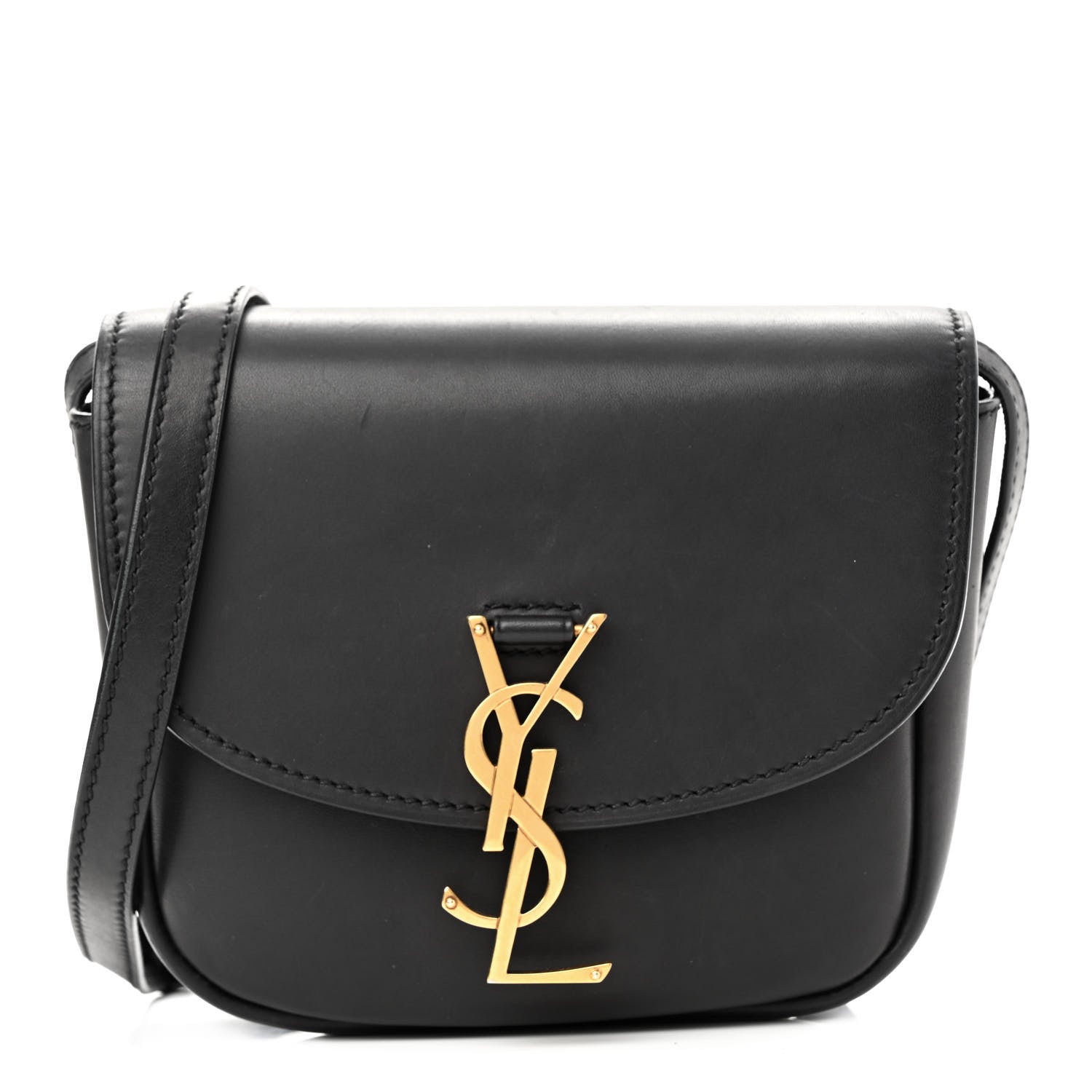 Saint Laurent Smooth Calfskin Classic Monogram Small Kaia Satchel Black 1 of 10