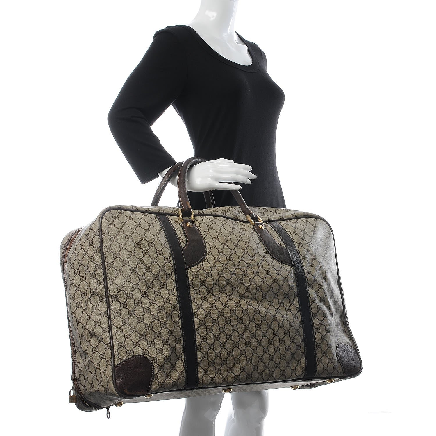 Gucci Monogram Joy Suitcase Luggage Brown 2 of 34