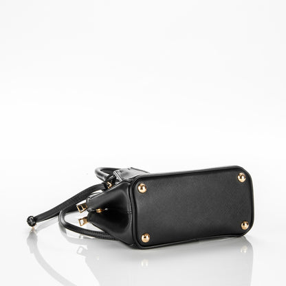 Prada Saffiano Lux Mini Galleria Double Zip Tote Black 4 of 6