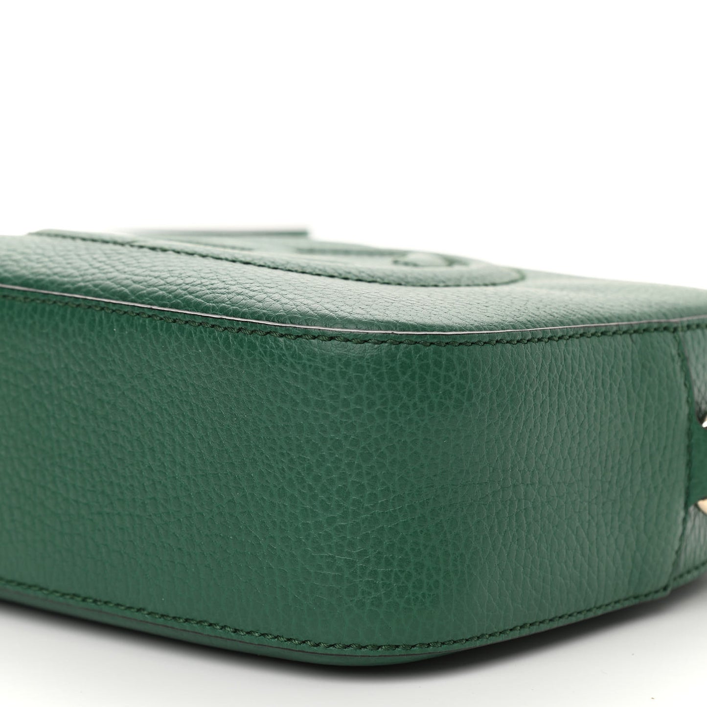 Pebbled Calfskin Small Soho Disco Bag Emerald Green