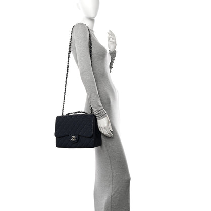 Chanel Caviar Quilted Jumbo Single Flap Navy 3 of 10