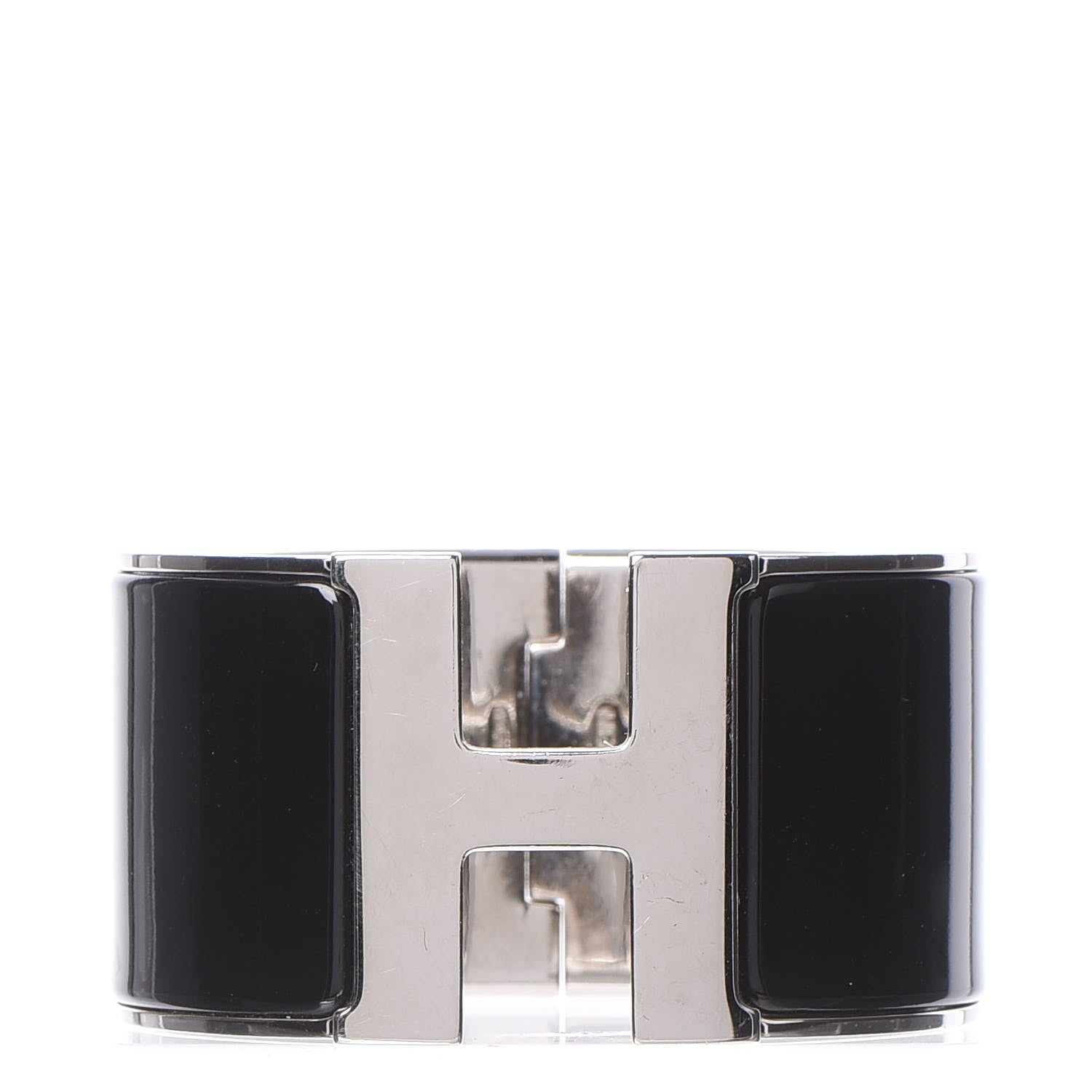 Hermes Enamel Extra Wide Clic Clac H Bracelet GM Black 1 of 4