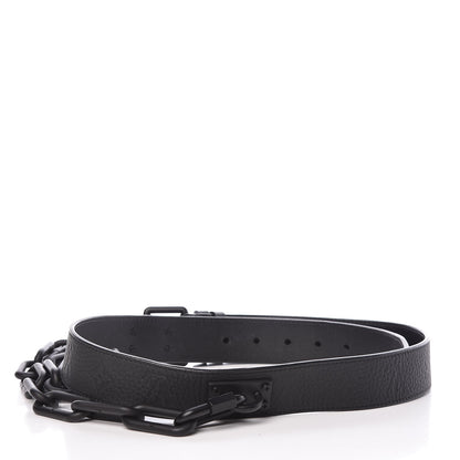 Louis Vuitton Taurillon Monogram Signature 35 MM Chain Belt 80 32 Black 6 of 14