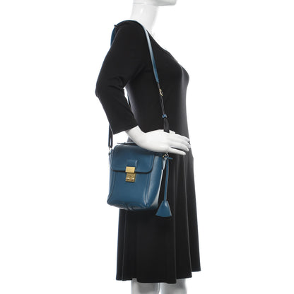 3.1 Phillip Lim 3.1 Embossed Grain Calfskin Pashli Camera Shoulder Bag Blue 2 of 8