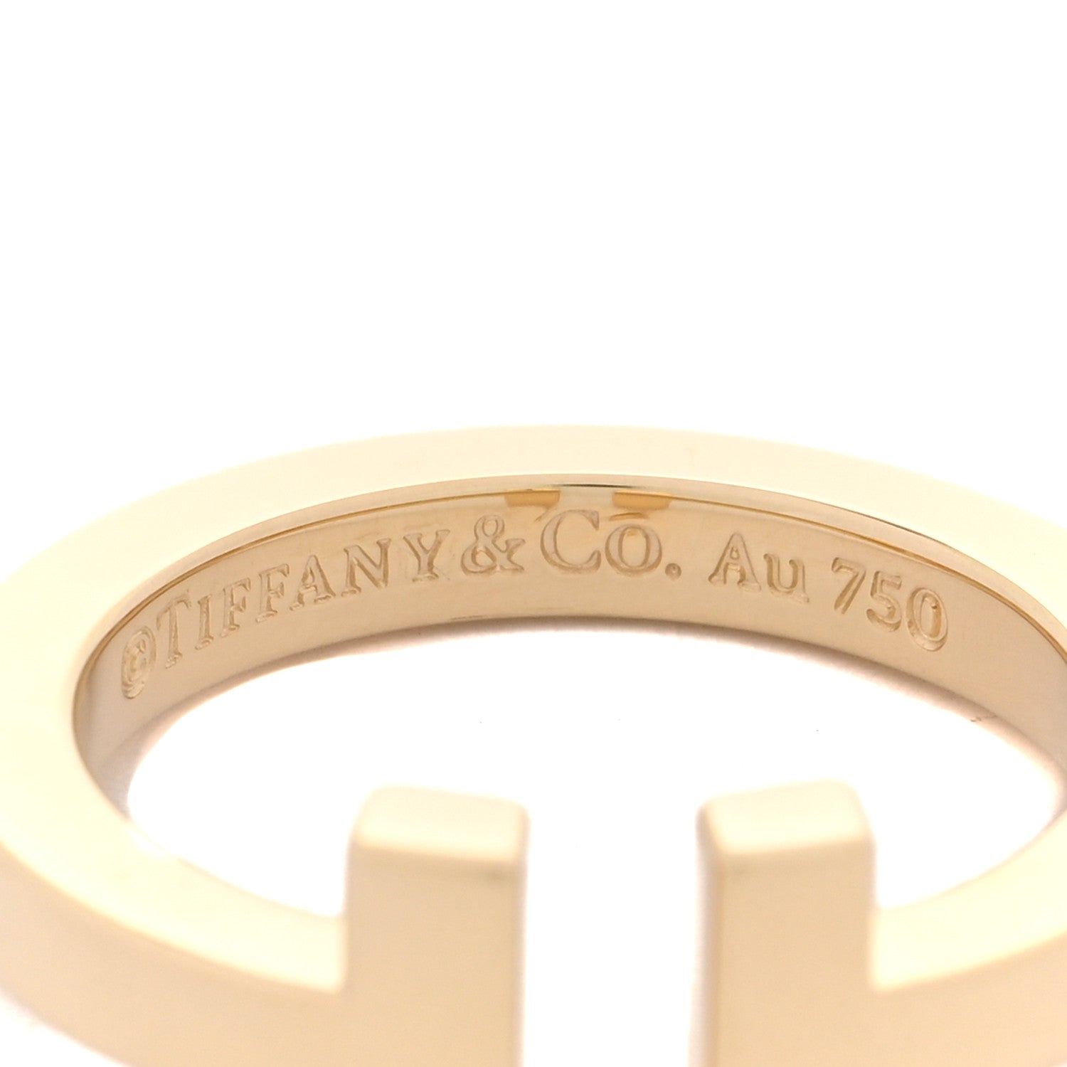 Tiffany 18K Yellow Gold T Square Ring 49 4.75 3 of 3