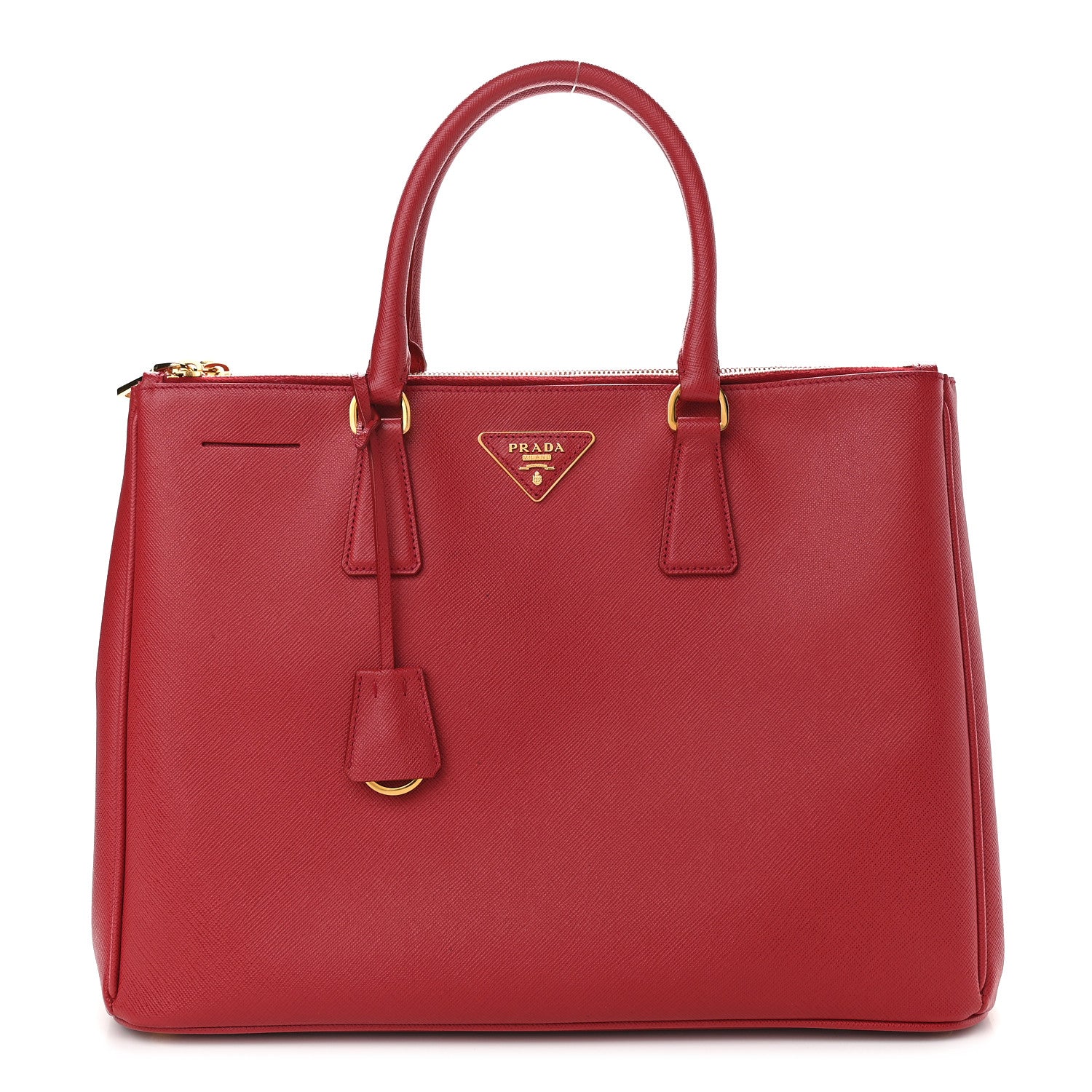 Prada Saffiano Lux Large Galleria Double Zip Tote Fuoco 1 of 10
