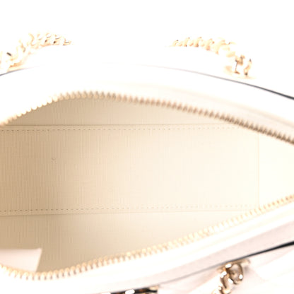 Chanel Lambskin Quilted Barrel Clutch With Chain White 5 of 11