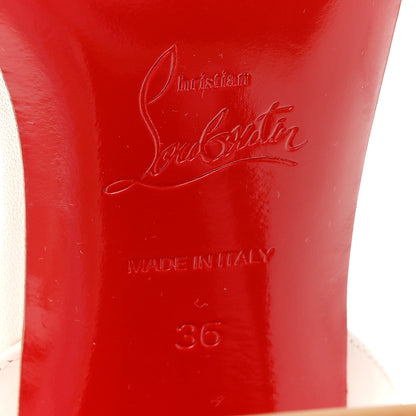 Christian Louboutin Patent Miss Sabina 85 Sandals 36 Leche 8 of 10