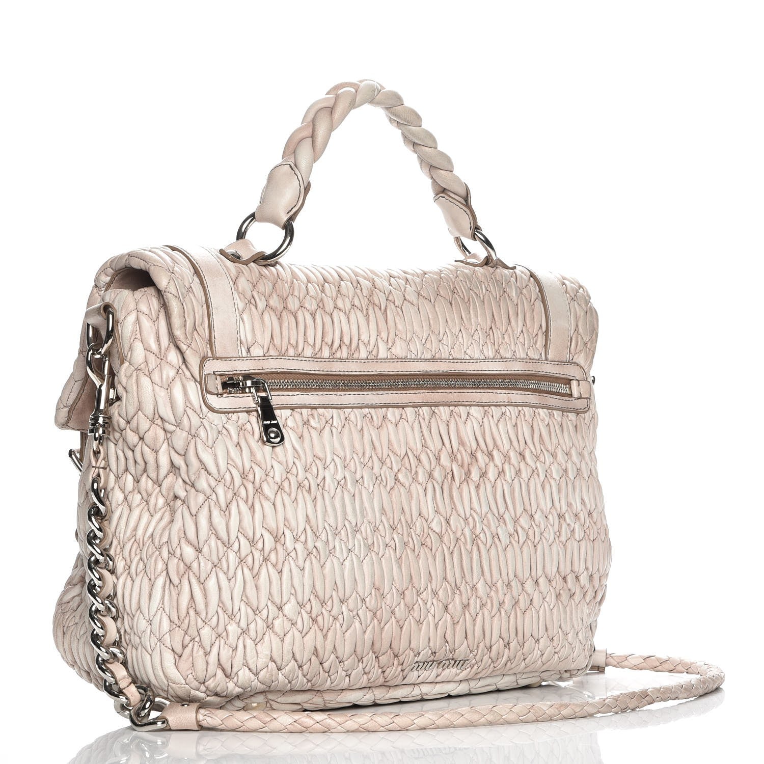 Miu Miu Nappa Matelasse Flap Satchel 4 of 11