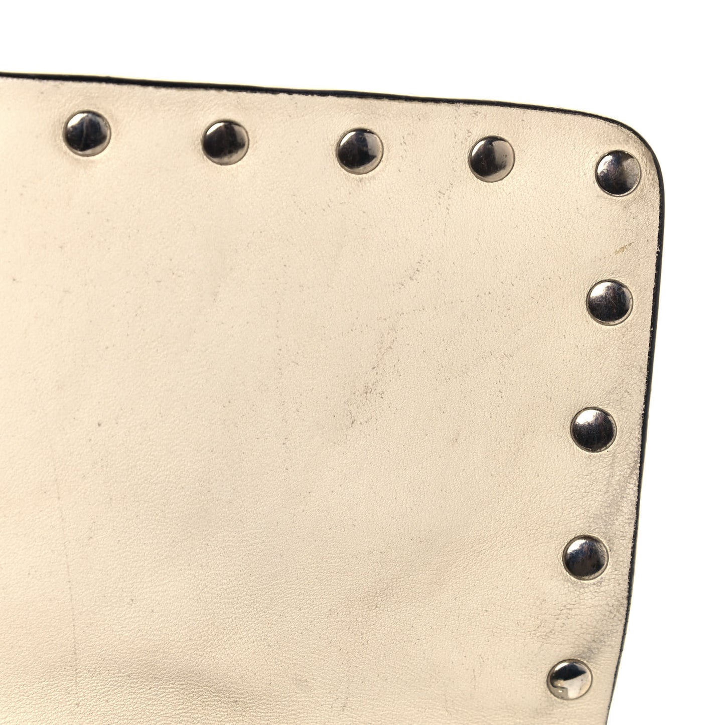 Nappa Medium Rockstud Spike Shoulder Bag Light Ivory