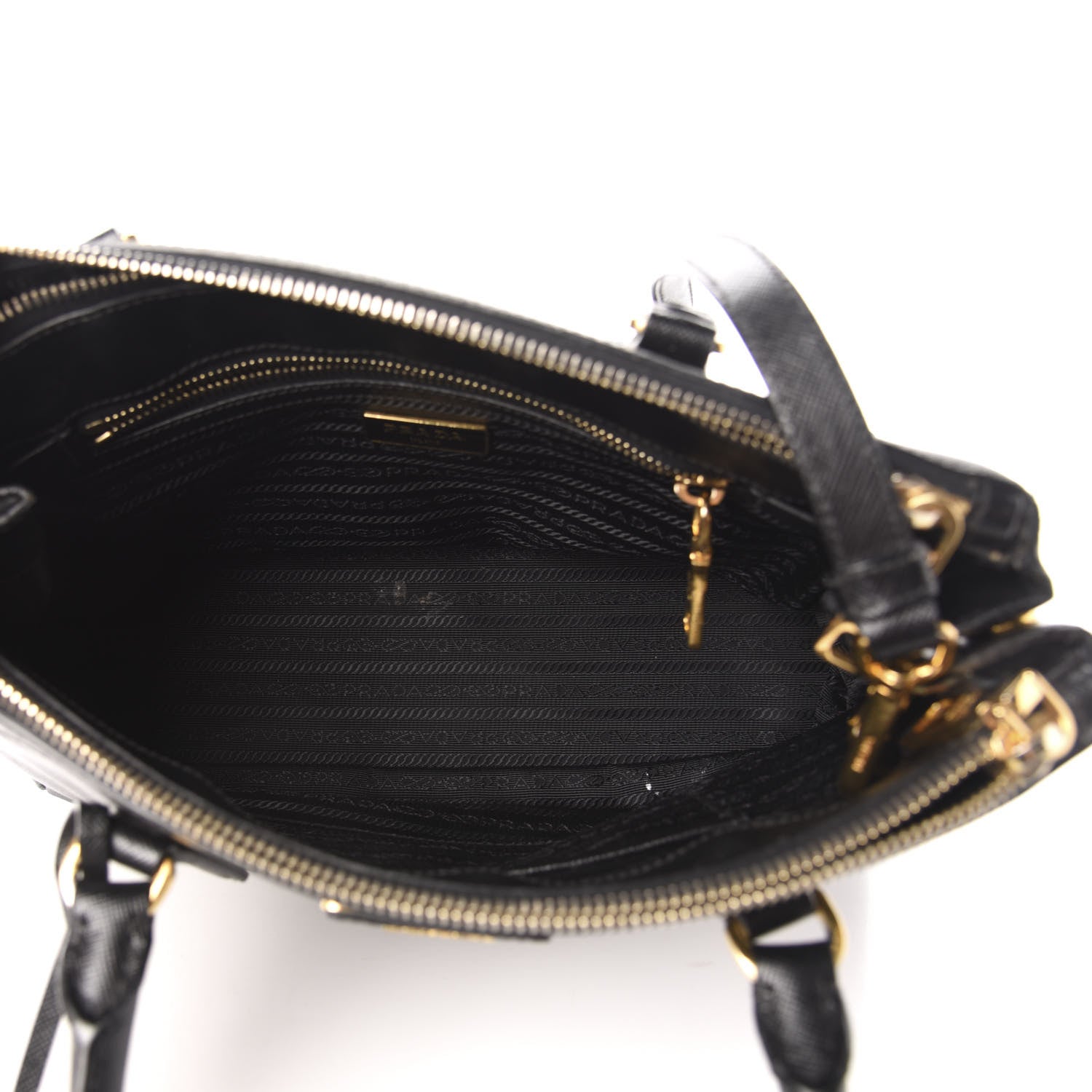 Prada Saffiano Small Galleria Double Zip Tote Black 5 of 16