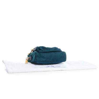 Prada Vela Cosmetic Pouch Petrolio 4 of 12