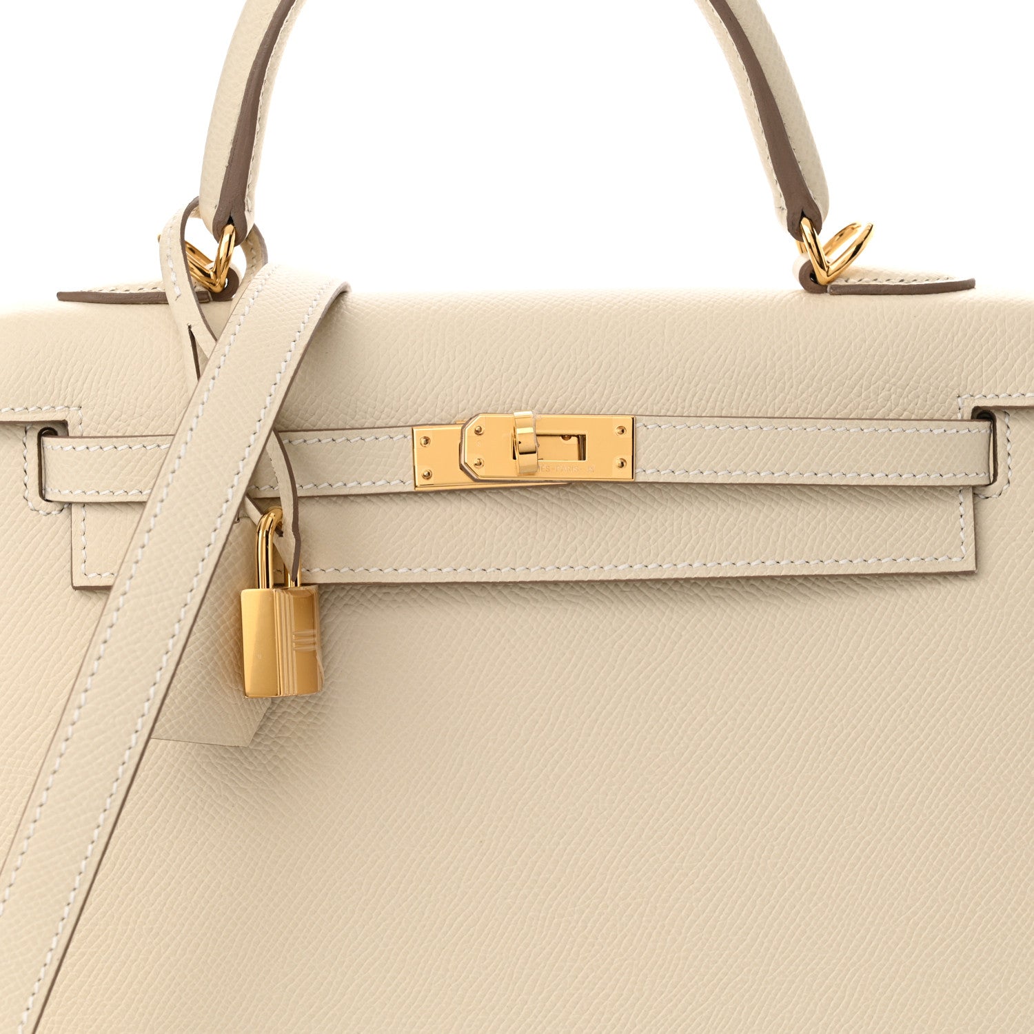 Hermes Epsom Kelly Sellier 25 Craie 8 of 11