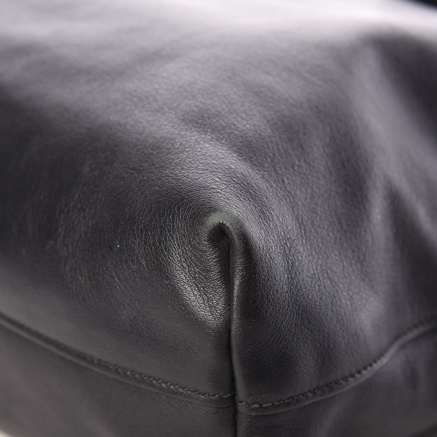 Soft Calf Shopping Tote Black