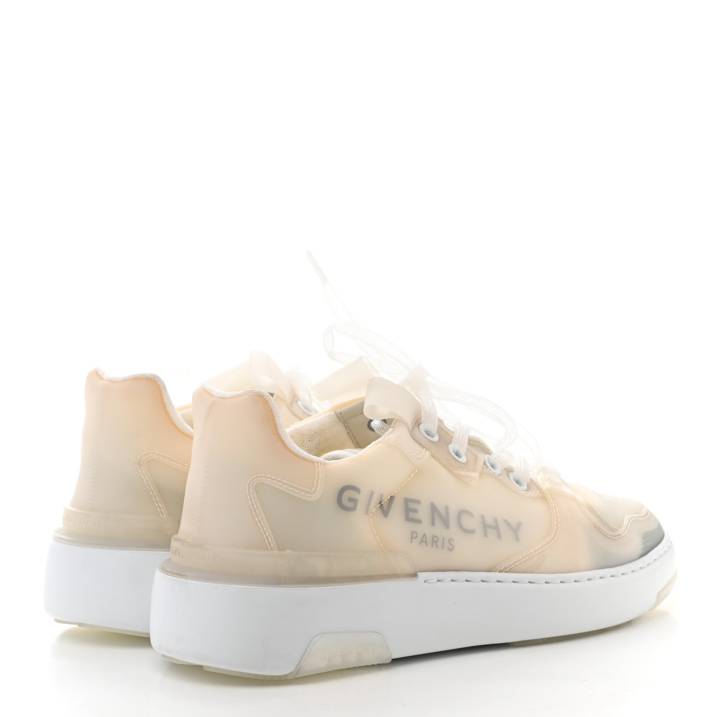 PVC Canvas Transparent Wing Sneakers 36 White