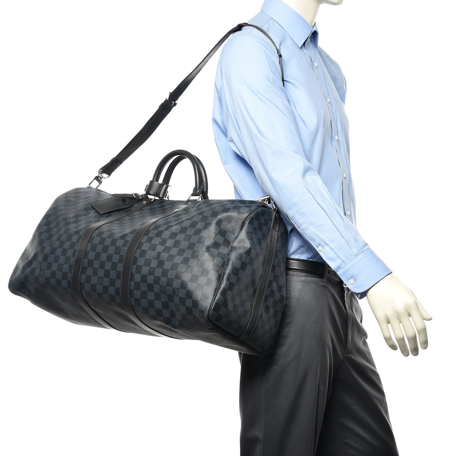 Louis Vuitton Damier Cobalt Keepall Bandouliere 55 2 of 15