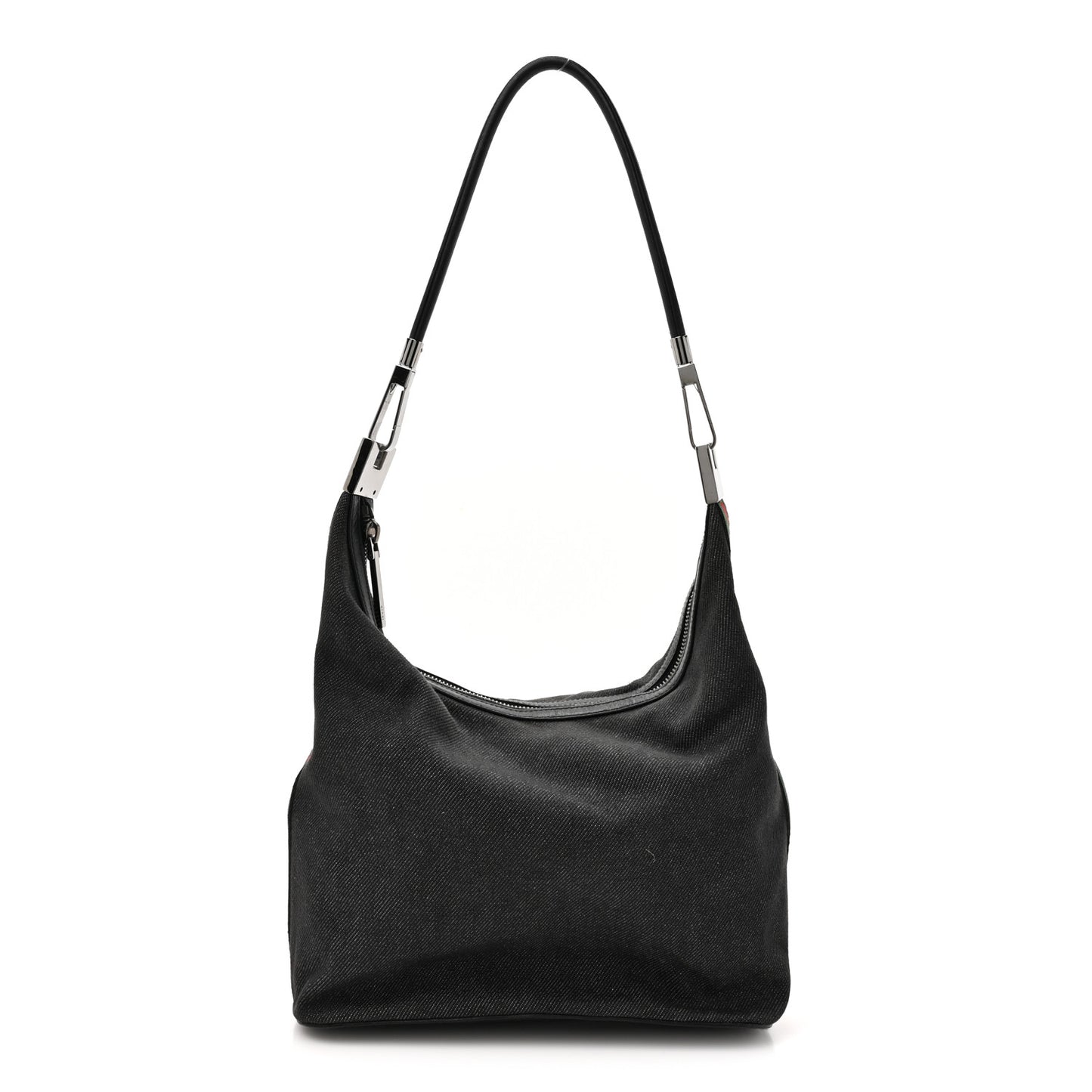 Denim Web Medium Hobo Black