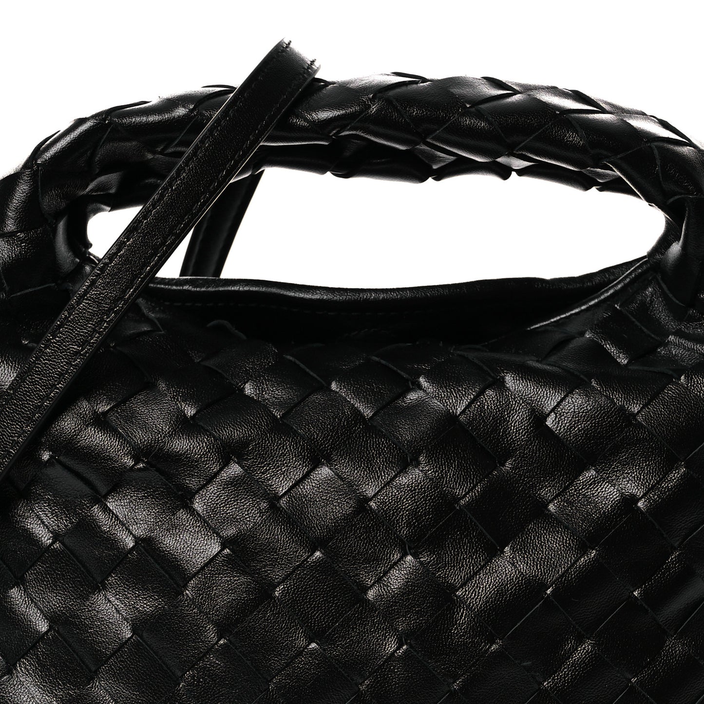 Calfskin Intrecciato Mini Hop Black