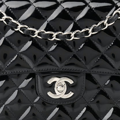 Chanel Patent Quilted Medium Double Flap Black 8 of 16