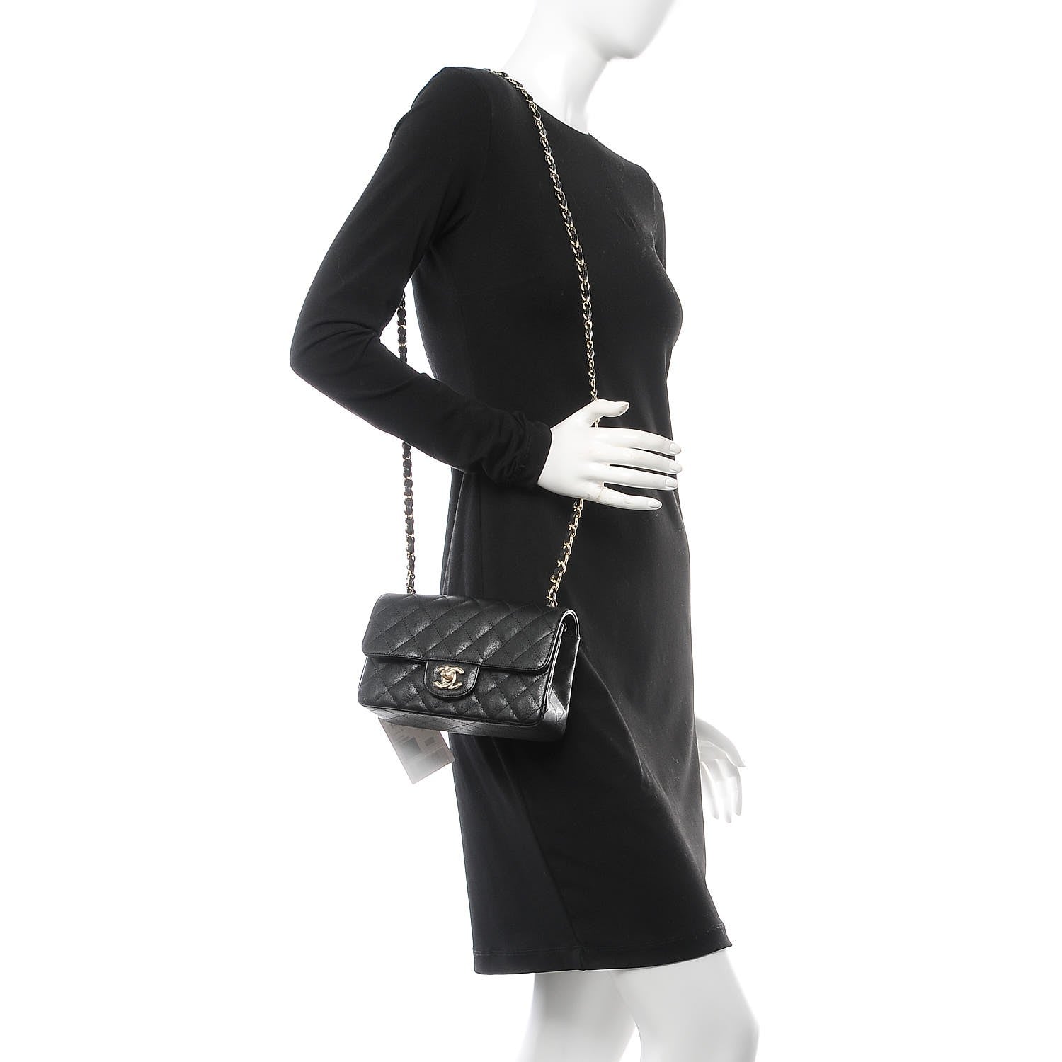 Chanel Caviar Quilted Mini Rectangular Flap Black 2 of 7