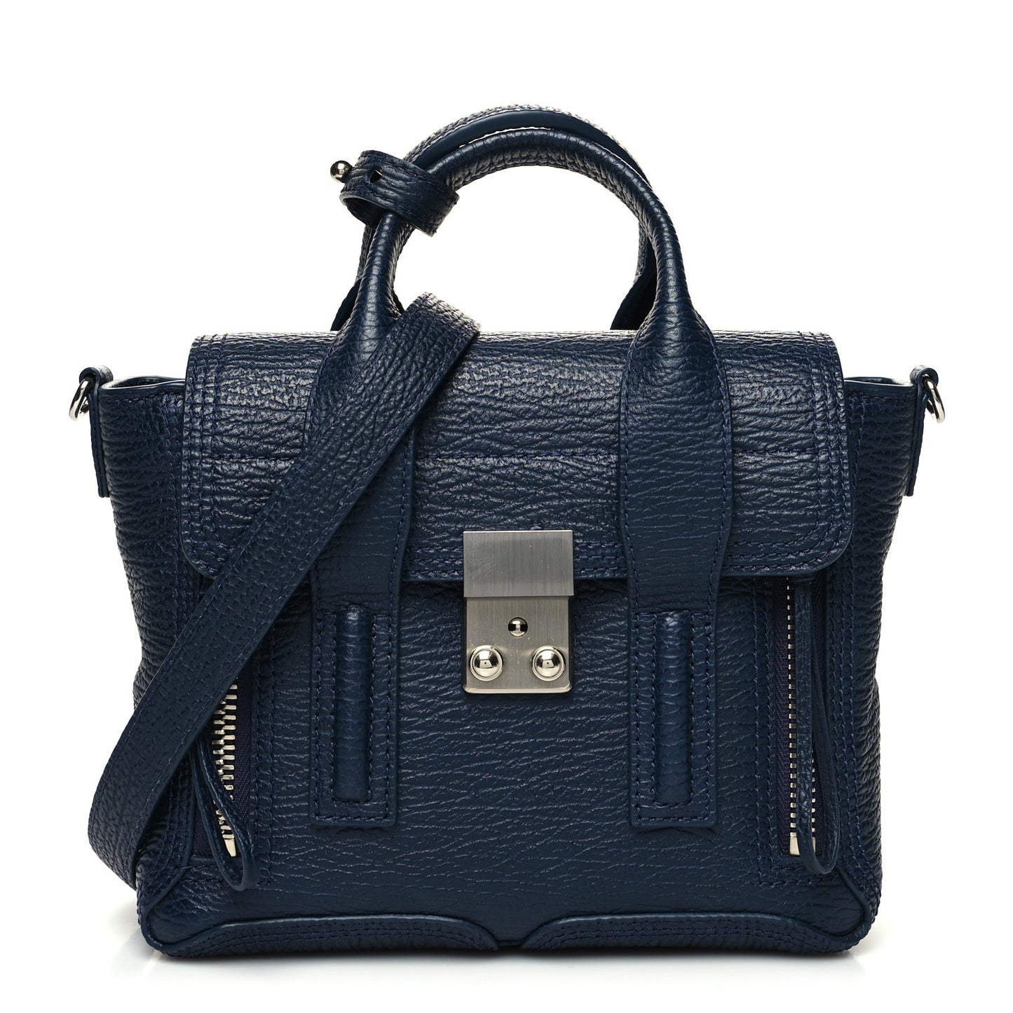 Textured Calfskin Mini Pashli Satchel Ink