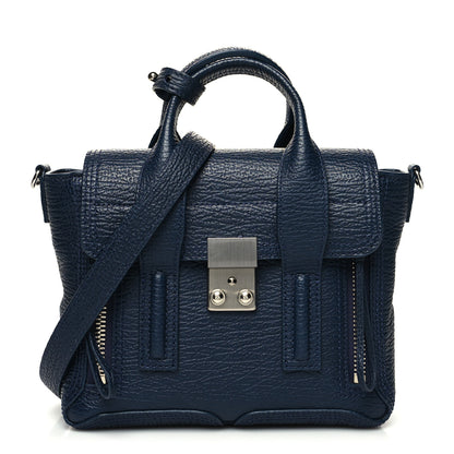 3.1 Phillip Lim Textured Calfskin Mini Pashli Satchel Ink 1 of 12