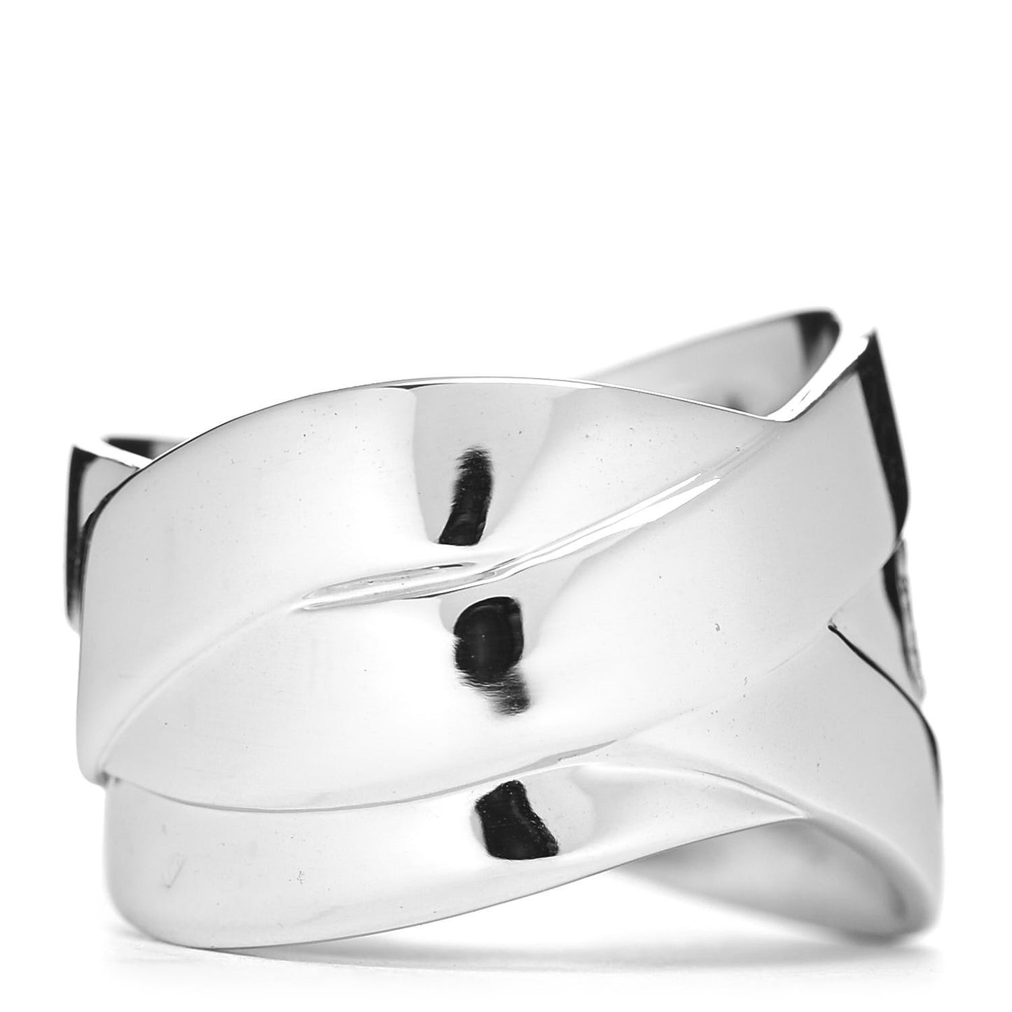 18K White Gold Diamond Bolduc Ring 52 6