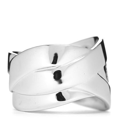 Chanel 18K White Gold Diamond Bolduc Ring 52 6 3 of 4