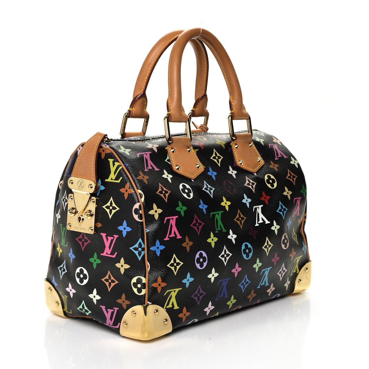 Louis Vuitton Monogram Multicolor Speedy 30 Black 3 of 6
