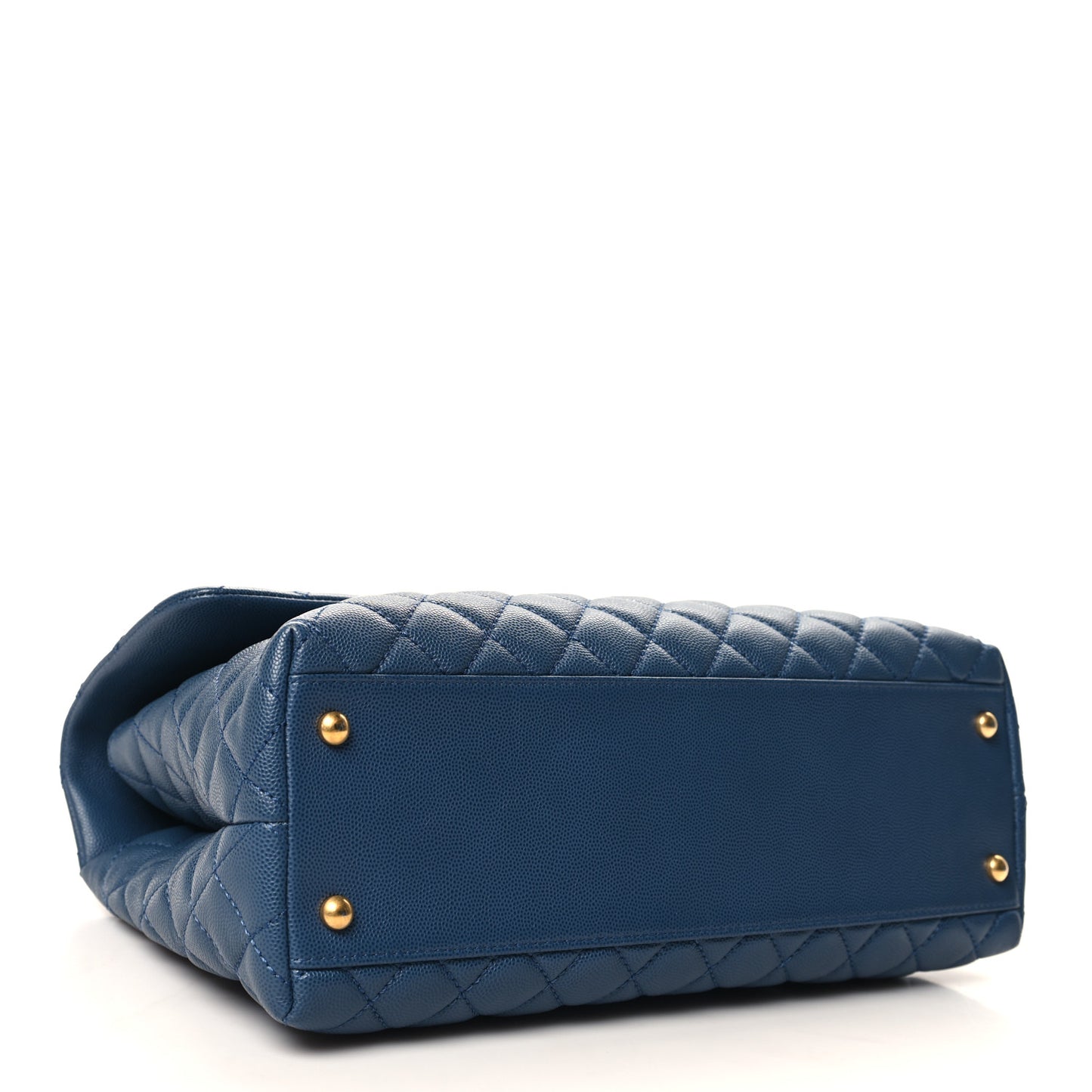 Caviar Quilted Medium Coco Handle Flap Blue