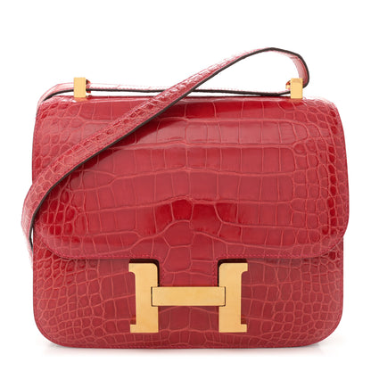 Hermes Shiny Alligator Constance 24 Braise 1 of 15