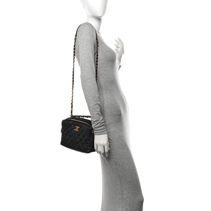 Chanel Calfskin Quilted Small Bowling Bag Black 2 of 10