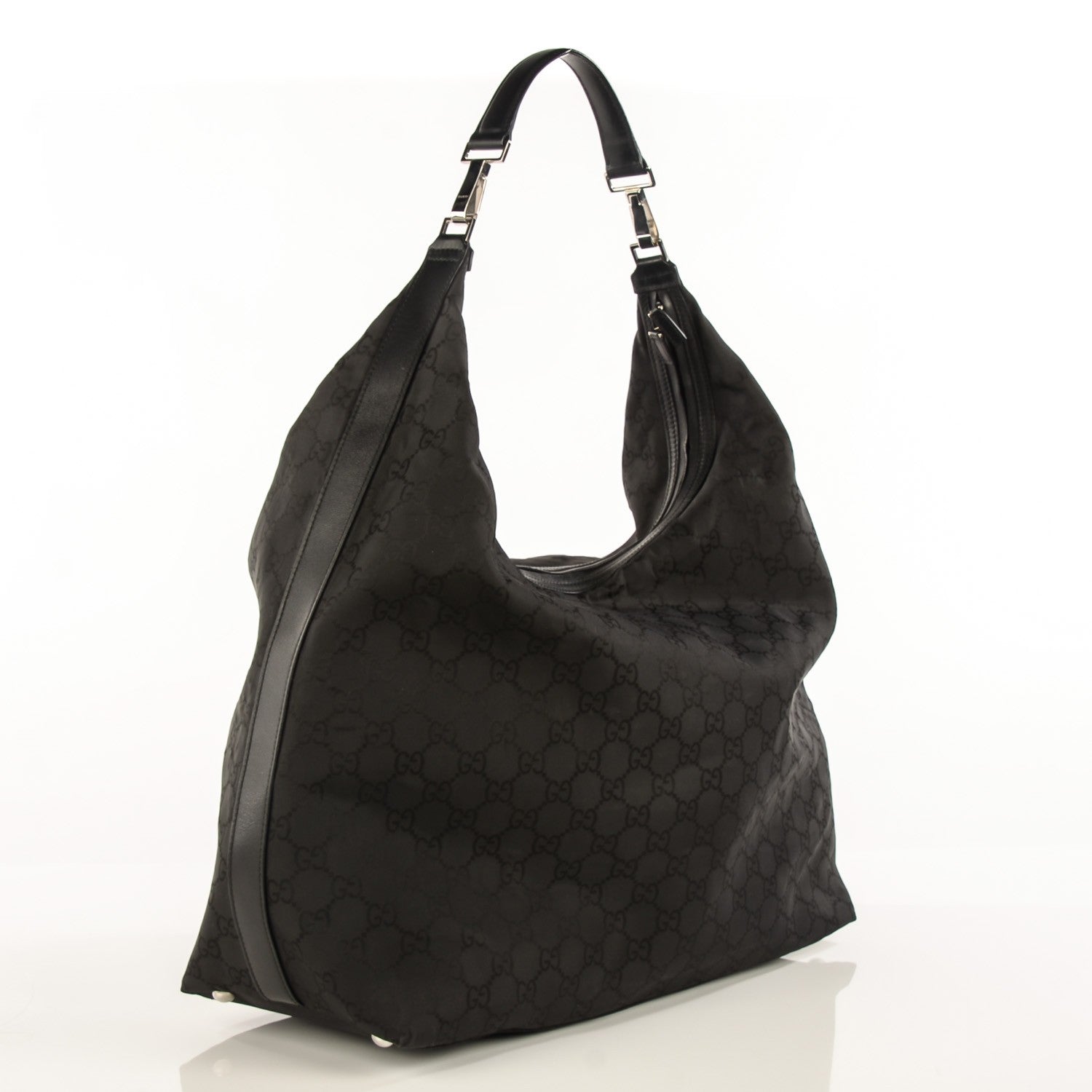 Gucci Nylon Monogram Oversized Overnight Bag Black 3 of 7