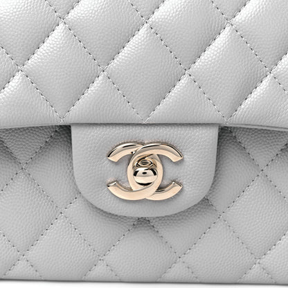 Chanel Caviar Quilted Small Double Flap Grey 10 of 11