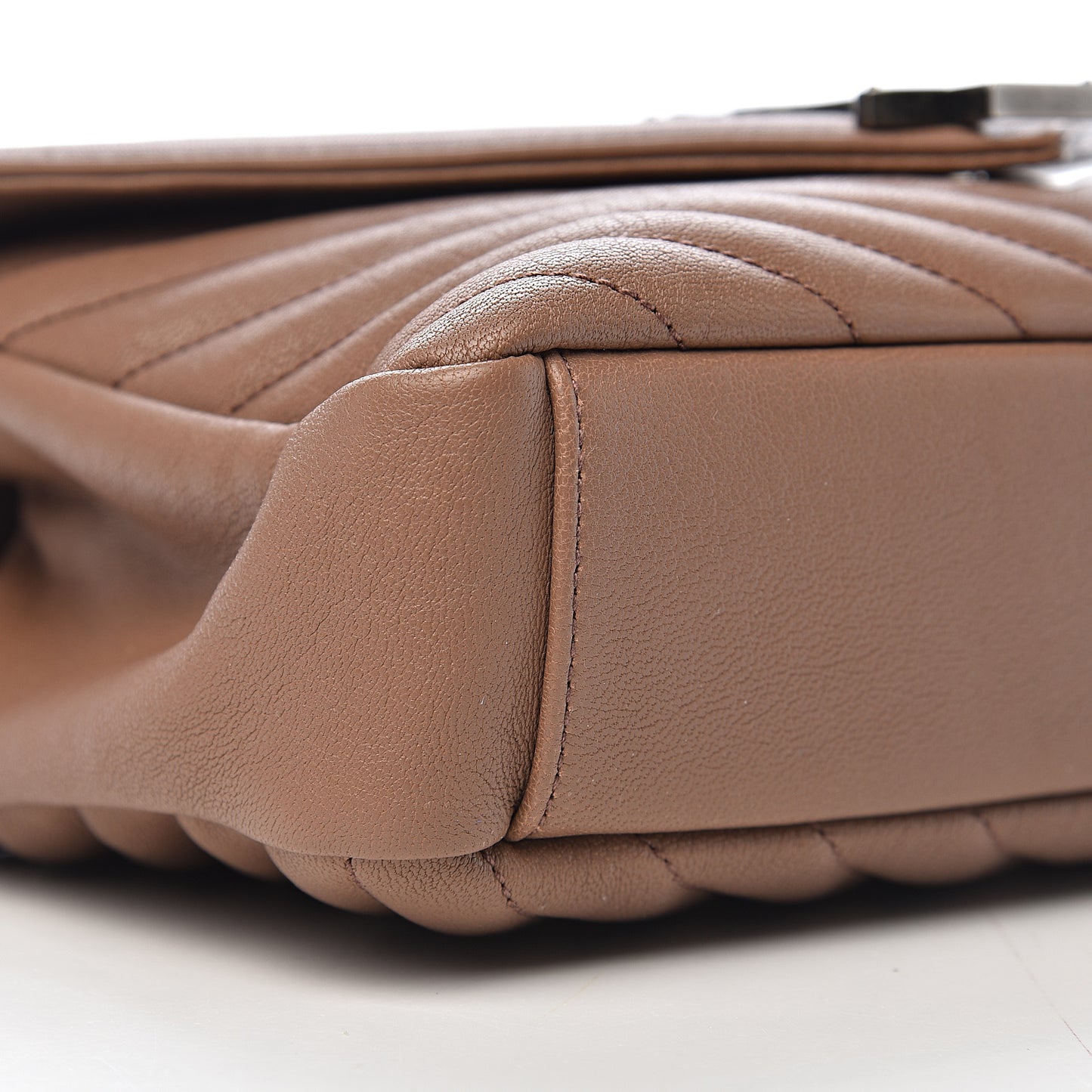 Sheepskin Matelasse Chevron Monogram Medium College Bag Fard
