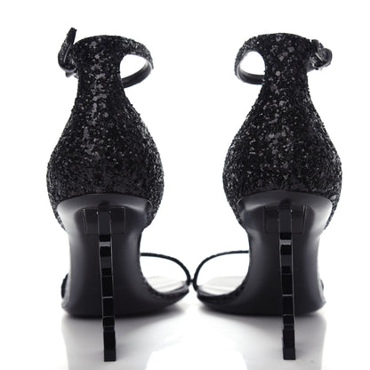 Saint Laurent Glitter Opyum 85 Sandals 37 Black 7 of 11