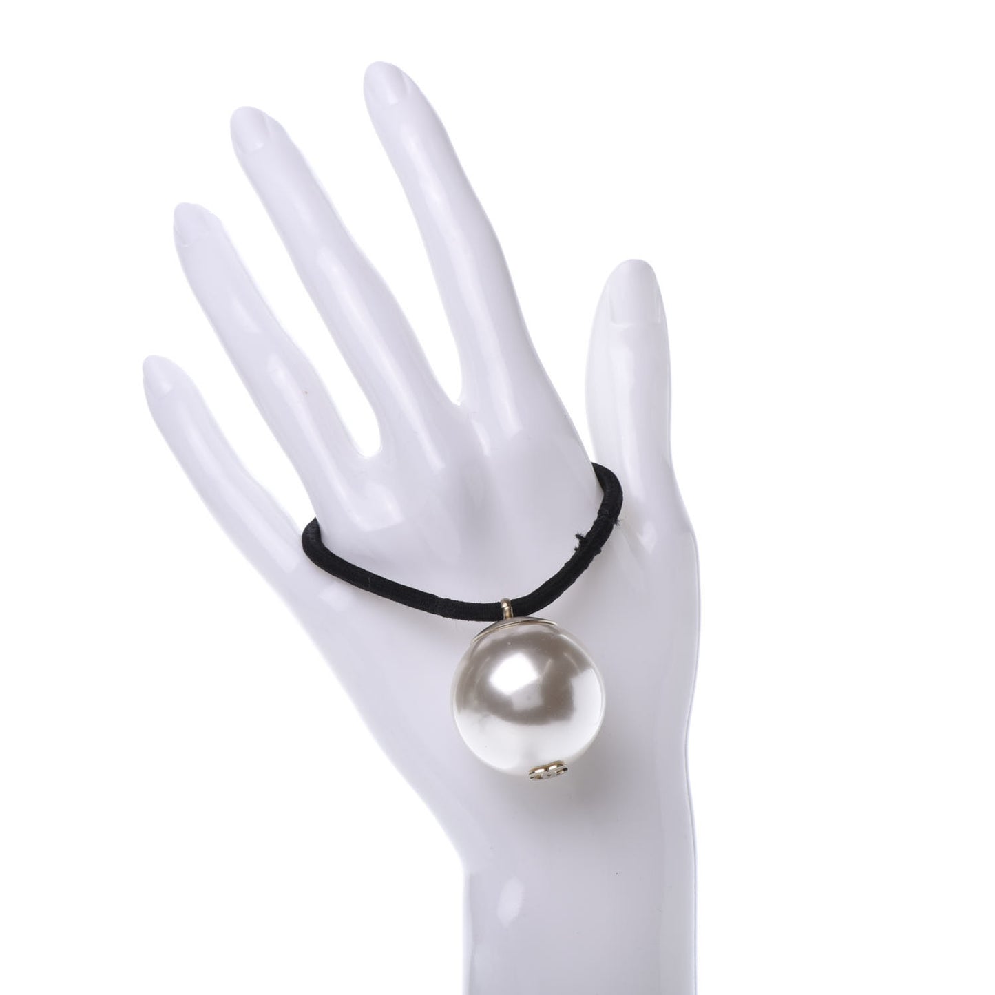 Pearl CC Hair Tie Black White