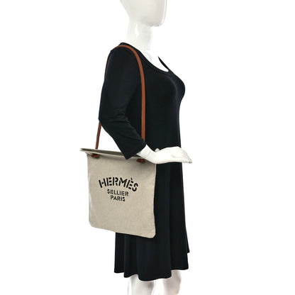 Hermes Canvas Swift Aline Grooming Bag Gold 2 of 8
