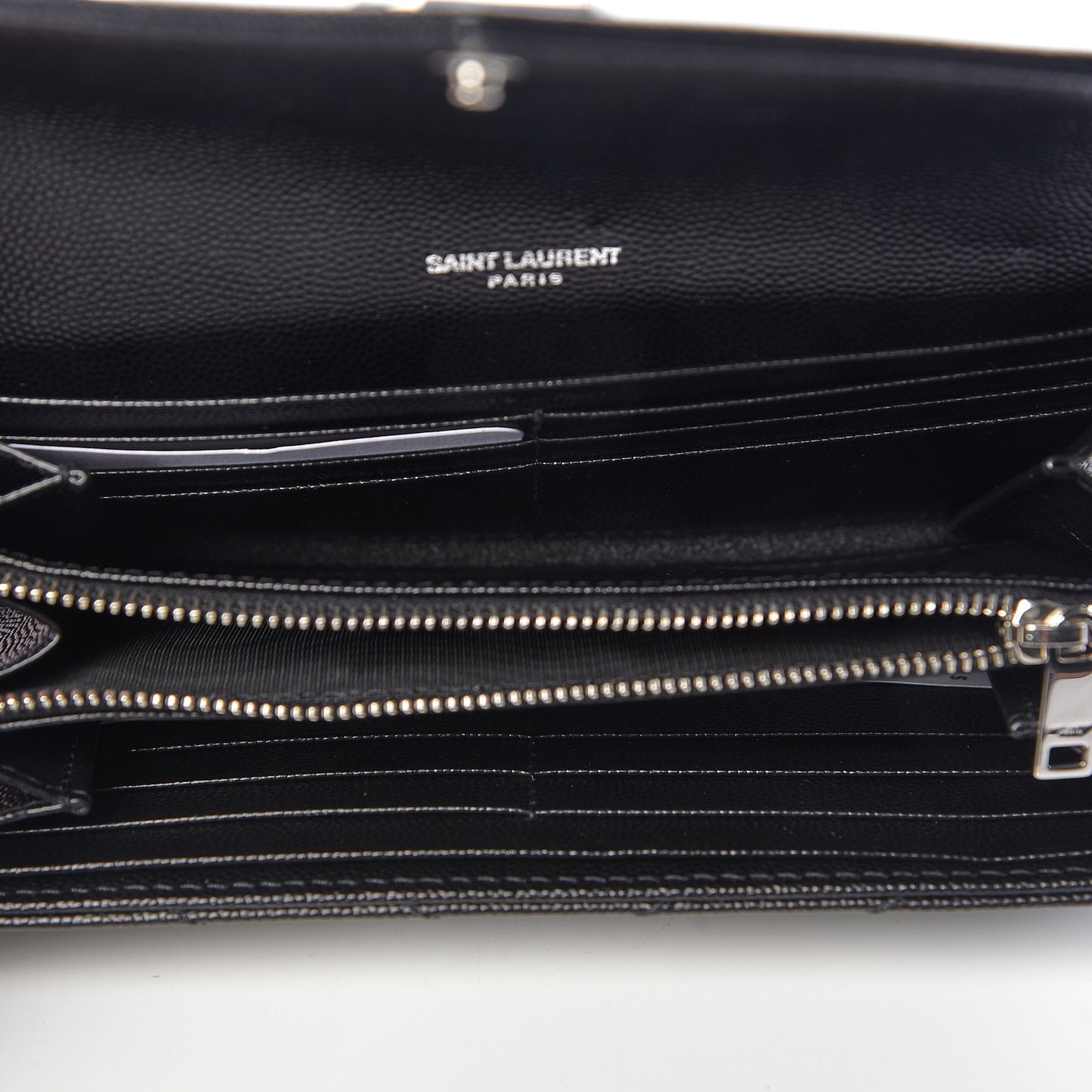Grain De Poudre Matelasse Chevron Monogram Flap Wallet Black