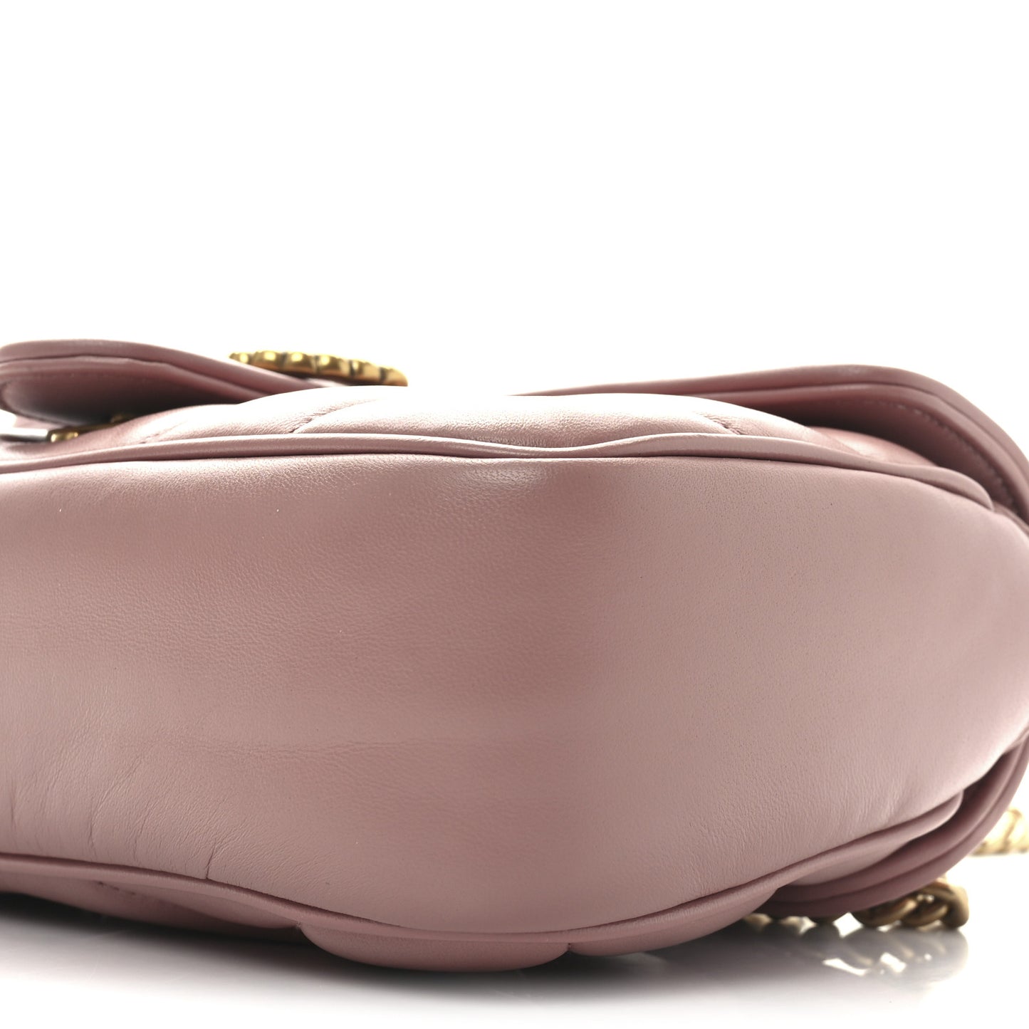 Nappa Matelasse Double G Studs Small Torchon GG Marmont Shoulder Bag Dusty Carmine Rose